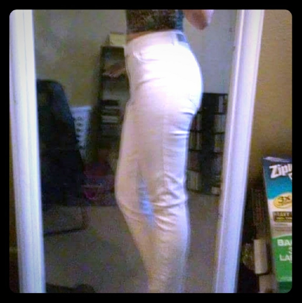 White Levi high waist jeans